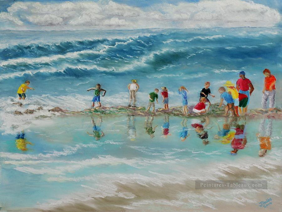 excursion à la plage james geddes Peintures à l'huile